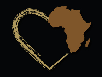 Série - I Love Africa aplicativo ilustração marca vetor ícone