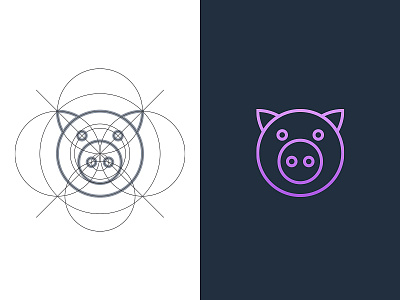 Pig logo design illustration logo ui vector