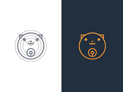 Cat logo design illustration logo ui vector