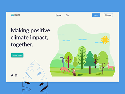 Landing page animation 2d animation animals animation climate change forest growing tree hero section landing page lottie motion graphics planet pollution ui web animation web design