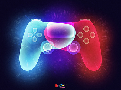 Glowing concept game glowing gradient color graphic design graphic artist illustation photoshop vector artwork wallpaper