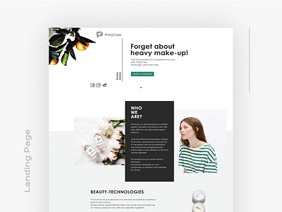 Landing page for PhitoCare brand 2021 2021 trend design design inspiration designtrends figma figmadesign inteface landing page landing page design ui uidesign ux ui webdesign