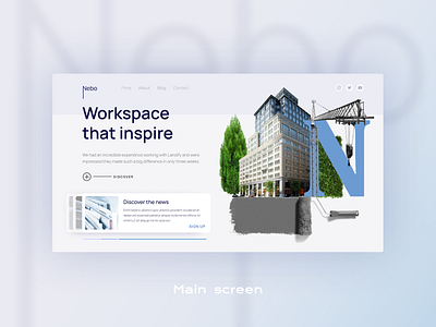 Main page of building company web site 2021 trend design inspiration designtrends figmadesign inteface ui uidesign ux webdesign website