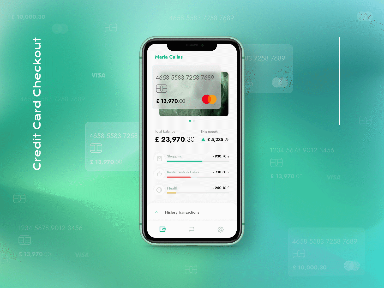 Credit Card Checkout #dailyui by Vlada Telyashenko on Dribbble