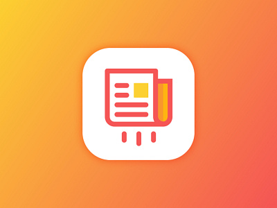 Document Icon app icon branding flat logo design logo