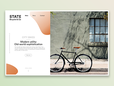 State bicycles & co City Bike Concept bicycle concept concept app daily ui design gradient interface interface design ui uidesign uiux ux web webdesig