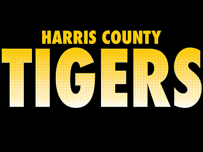 Harris County Tigers Spirit Shirt design halftone typography