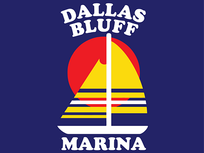 Dallas Bluff Marina illustration illustrator logo marina