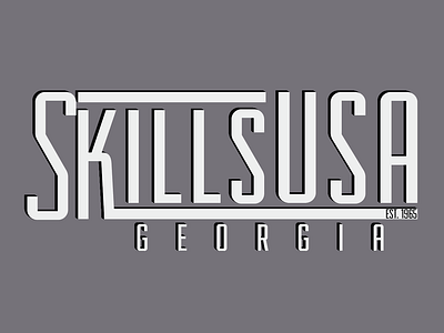 Skillsusa Georgia Lettering screen print shirt design simple skillsusa skillsusa georgia typogaphy vector