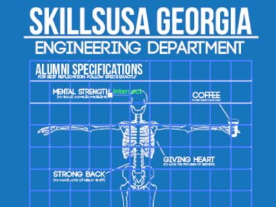 Alumni Blueprint Shirt screen print shirt design simple skillsusa skillsusa georgia skillsusa shirt