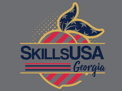 SkillsUSA Georgia Peach screen print shirt design shirtdesign skillsusa skillsusa georgia skillsusa shirt