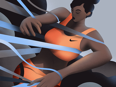 I would like to do a job for Nike one day. illustration nike ropes running sports women