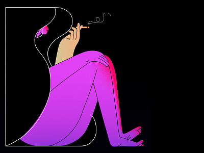 Inhale exhale character chill design illustration smoking