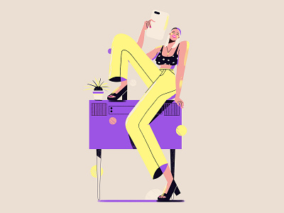 Hasta mañana!💃🏼 businesswoman characterdesign illustration influencer