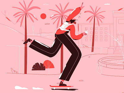 Social Hour fall edition characterdesign coffee dancing illustration skater