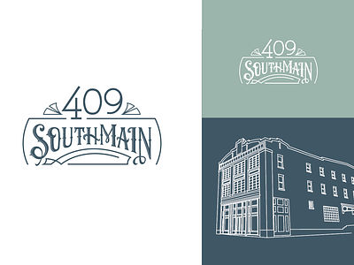 409 South Main branding handlettering identity logo