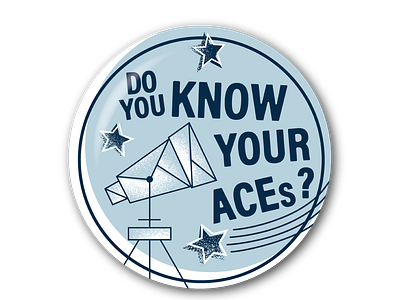 ACE Button campaign design illustration typography