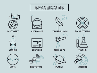 Space & Science Line Icons