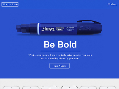 Be Bold Section blue flat flat ui minimal responsive typography web web design