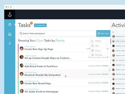 Task View - Task System Web App css development frontend html ui ux web app