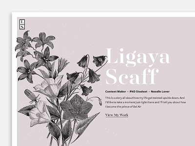 Ligaya Scaff Home Hero hero homepage illustration masthead minimal pastels vintage web
