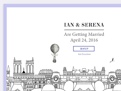Ian & Serena illustration keyframes site typography web wedding