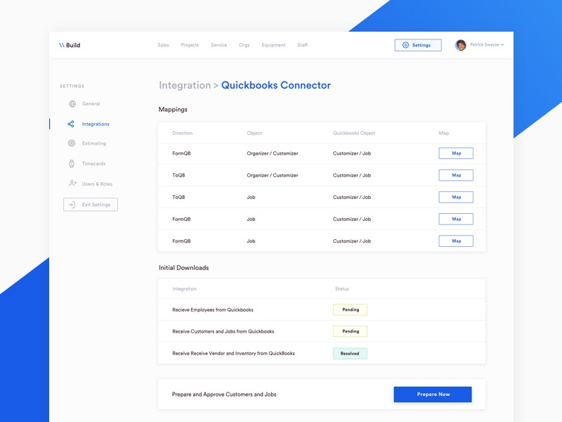 Builder Web App by Stephen Scaff on Dribbble