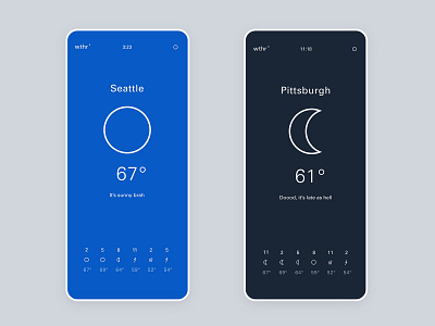 wthr - minimal weather app app circadian minimal mobile simple weather