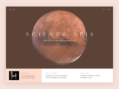 Science APIs api home mast science serif space web