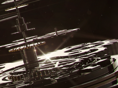 Mechanical Planetarium aftereffects cinema4d dark flares gears lights planet