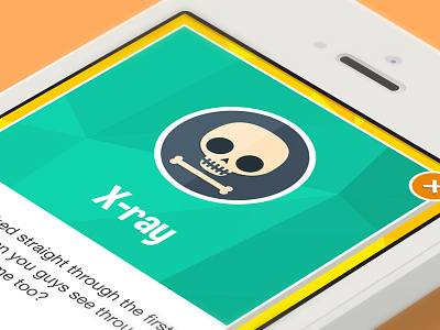Xray Badge 5c 5s app badge flat game iphone reward skeleton skull xray