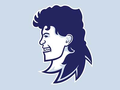 Jagr's Mane czech hockey illustration logo sports