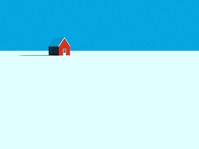 lil house 3d arctic cg home houdini house minimal minimalism minimalistic procedural redshift snow