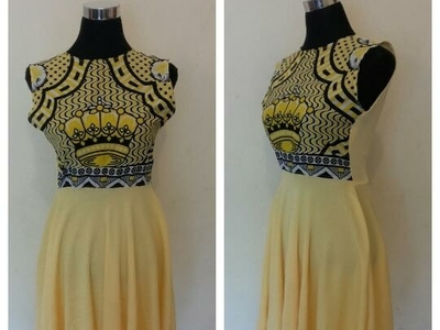 2018 yellow swazi dress design