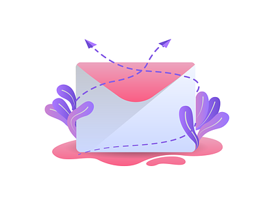 Email illustration design dribbble email flat illustration layout ui ux
