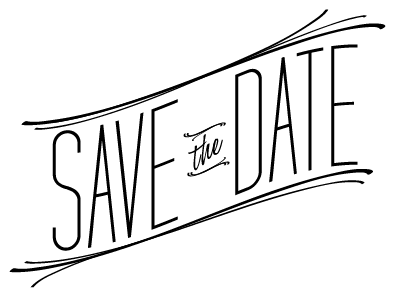 Save the date fun save the date type typography wedding