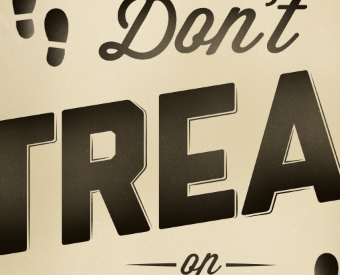 Don't tread on me design graphic design sayings texture type typography