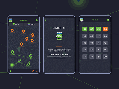 Traveling salesman problem game app ui ux