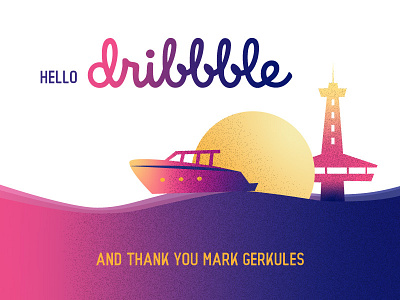 Hello Dribbble! hello dribble illustration