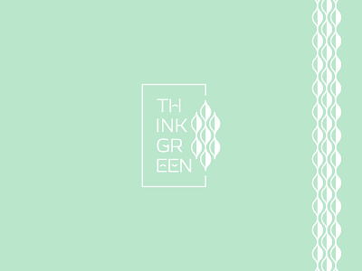 Think greenA brand brand identity green logo logodesign logotype minimal mint texture