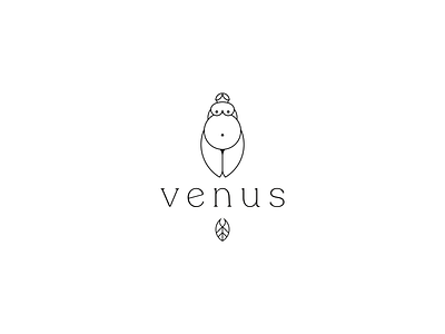 Venus black and white clean logo logodesign minimal venus woman