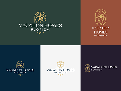 Vacation Homes Florida - Logo brand clea clean graphic logo logodesign sun