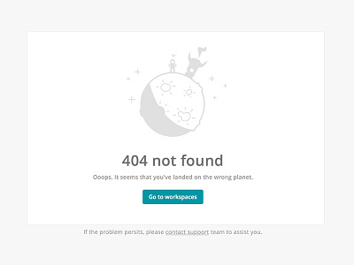 Creative 404 page 404 astronaut page planet shuttle
