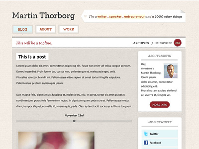 Tumblr Layout for Martin Thorborg