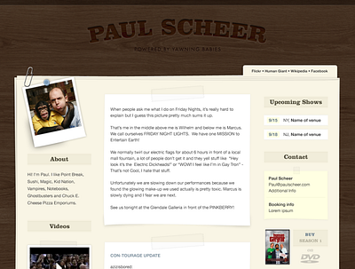 Tumblr Theme for Paul Scheer design screendesign tumblog tumblr theme
