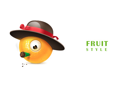 Orange fruit icon logo