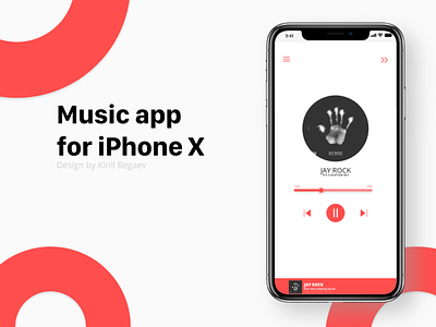 Music app for iPhone X adobe adobe xd icon ux vector