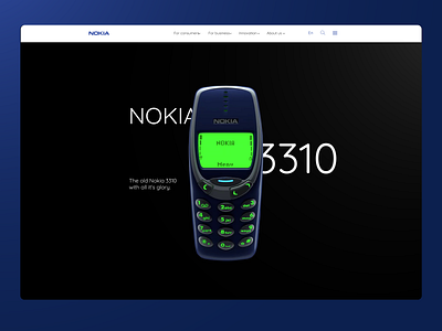 Nokia 3310 adobe after effects animation design illustration photoshop ui ux vector web