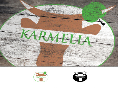 Karmelia logo branding design logo