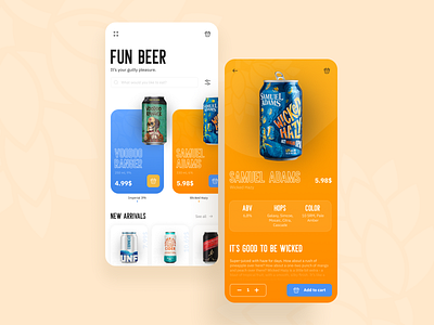Fun Beer Shop app beer concept design ecommerce figma ios app makeevaflchallenge makeevaflchallenge3 mobile shop ui ux